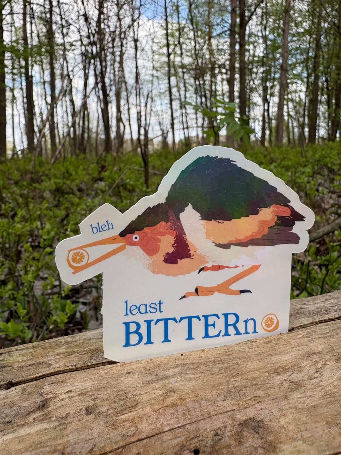 least BITTERn holographic sticker