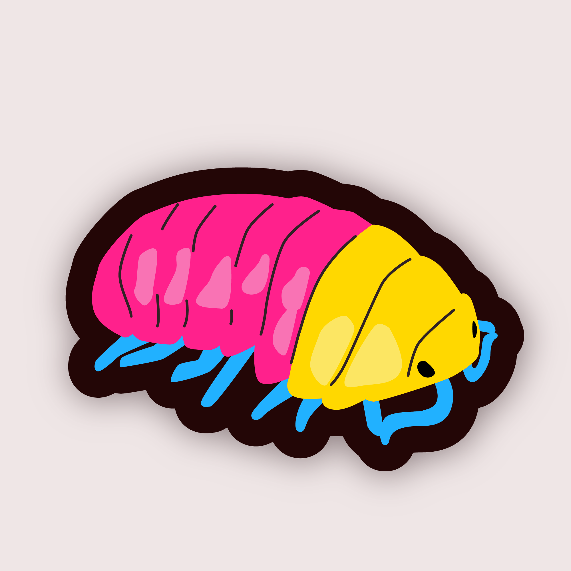 Pride Isopod Sticker