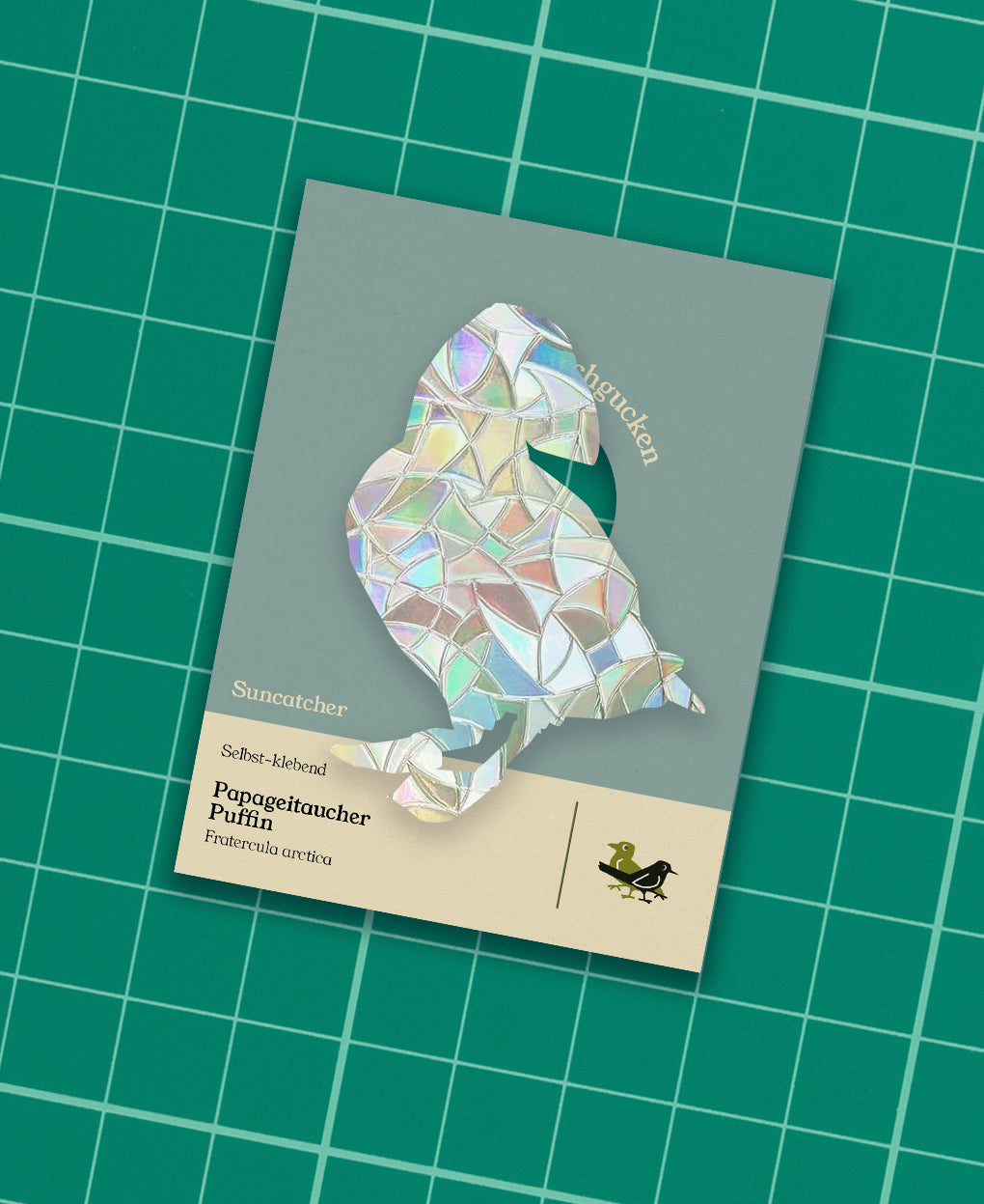 Puffin adhesive Suncatcher