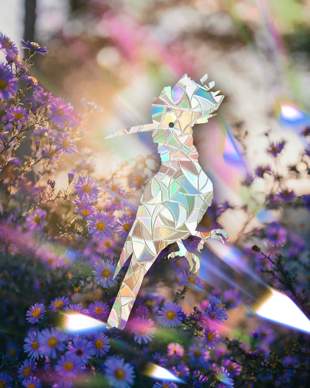 Hoopoe adhesive Suncatcher