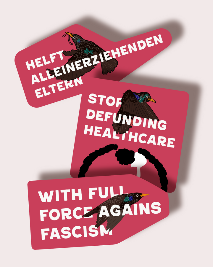 German Starling - Anti Fascism Sticker