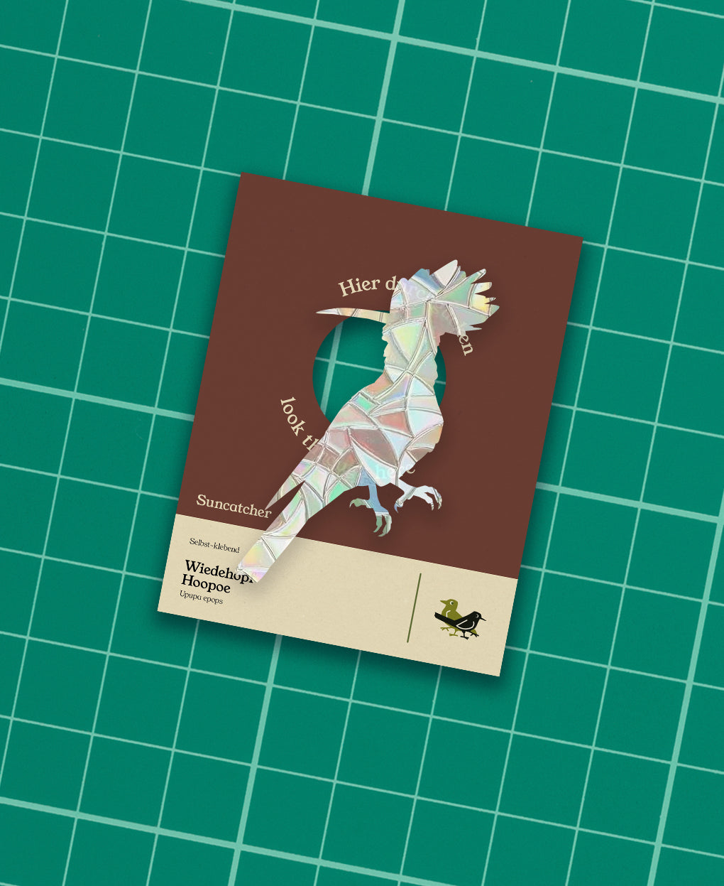 Hoopoe adhesive Suncatcher